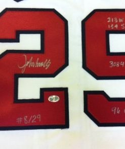 John Smoltz Autographed/Signed Official Majestic Jersey Career Statistics  Limited Edition Of 29
